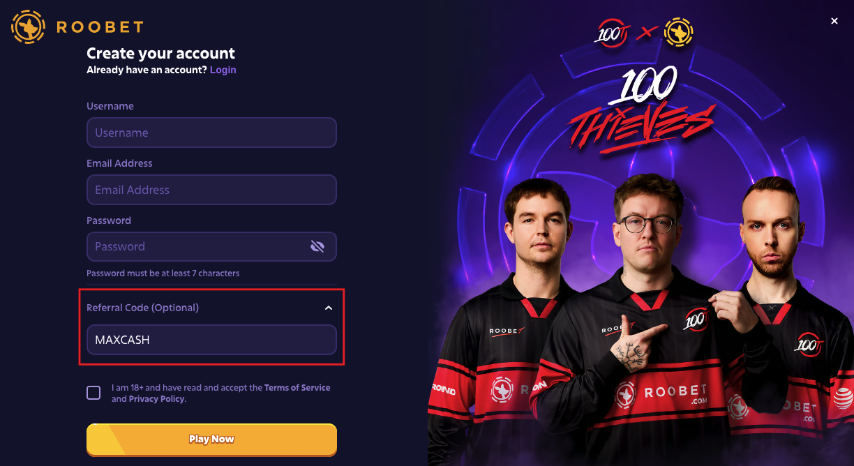 Roobet Registration 2026